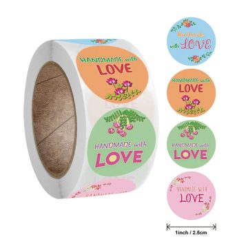 Love-Shaped Label Stickers Scrapbooking and Gift Seal Labels for Parties and Weddings