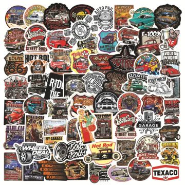 Retro Classic Car Graffiti Stickers for Laptop & Luggage