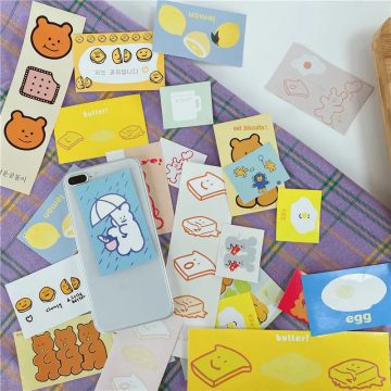 Korean Cute Biscuit Bear Decorative Stickers for Scrapbooking and Journaling