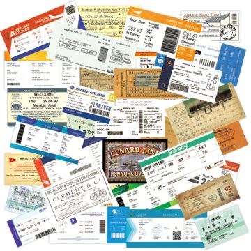Retro Boarding Pass Stickers Travel-Themed Decals for Laptop and Bike
