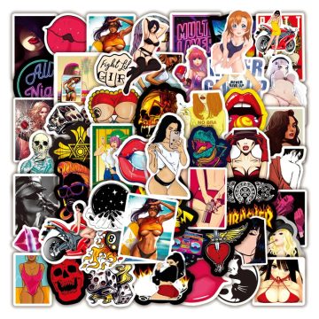 Pin-Up Beauty Girl Stickers - Waterproof for Car Bike Luggage Laptop Motorcycle Graffiti