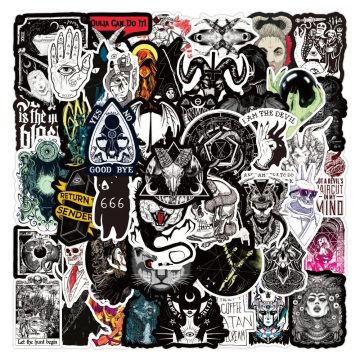 Witch Demon Gothic Stickers - Aesthetic Art Decals for Scrapbook Guitar Phone