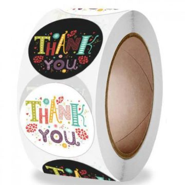 Round "Thank You" Stickers for Gifts & Cards