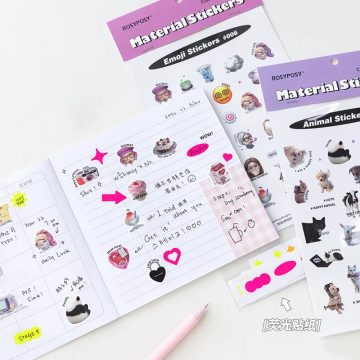 Cute Animal Stickers DIY Journal and Scrapbooking Art Supplies