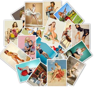 Stalin USSR Retro Pin-Up Girl Stickers for Skateboard Guitar Suitcase