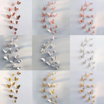 3D Butterfly Wall Stickers Wedding Decor Magnet & Wall Decals