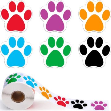 Dog Paw Stickers - Fridge Guitar Car Laptop Notebook Labels
