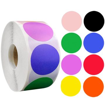 Color Code Dot Labels Stickers Round Stationery Organizing Set