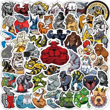 Cool Animal Graffiti Stickers - Waterproof Decals for Car Motorcycle Luggage Laptop