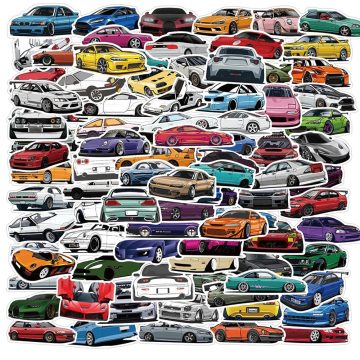 JDM Racing Car Stickers for Motorcycle & Luggage