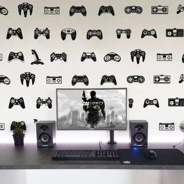 Video Game Controller Wall Stickers Gamer Room & Playroom Decor