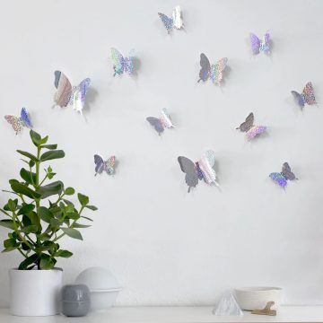 3D Glitter Butterfly Wall Stickers Kids Room & Wedding Decor