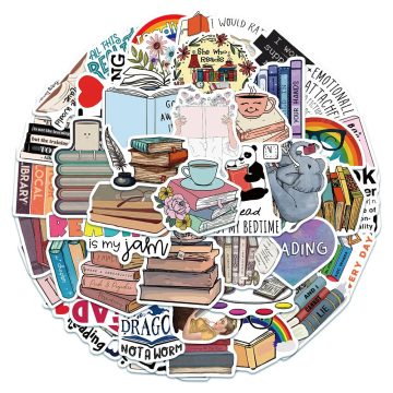 I Love Reading Waterproof Book Stickers for Gift