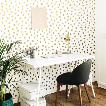 Polka Dot Wall Stickers Hand-Painted Look for Kids Room or Nursery