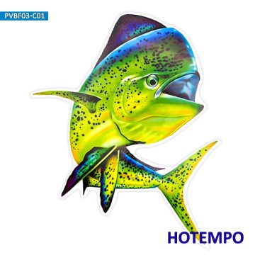 Seafish Common Dolphin Outdoor Waterproof Stickers for Fisherman Boats Luggage Laptop Motorcycle Car