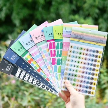 Alphanumeric Scrapbooking Stickers for Planner and Photo Albums