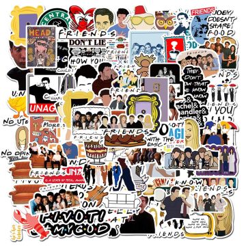 Friends TV Show Stickers - Vintage Anime Decals for Phone Scrapbooking