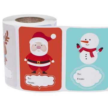 Christmas Stickers Gift Name Paper Tags Xmas Present Seal Label Christmas Gift Package New Year Decoration