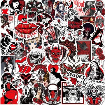 Punk Gothic Horror Stickers - Waterproof Graffiti Decals for Phone Skateboard