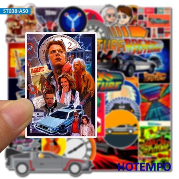 Classic Movie Back to the Future Stickers for Mobile Phone, Laptop, Luggage, Case, Skateboard, Bike, and Helmet