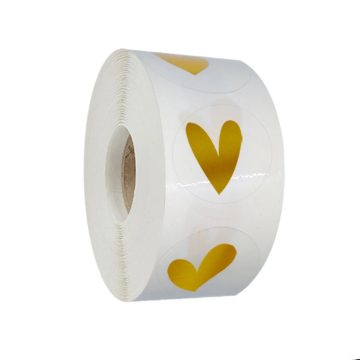 Gold Heart Envelope Seal Stickers for Weddings & Small Business