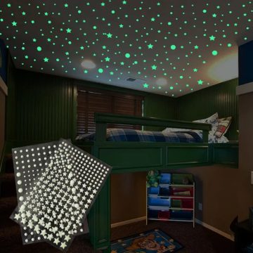3D Glow in the Dark Stars Wall Stickers Kids Room Decor