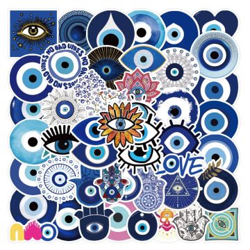 Evil Eye Graffiti Stickers - Turkish Aesthetic Decals for Diary Laptop Phone