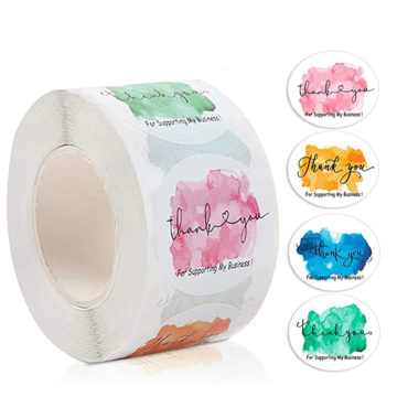 Four Color Thank You Stickers for Customer Appreciation
