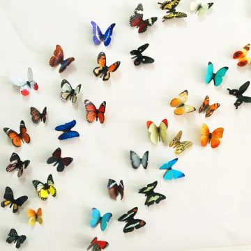 Multicolor PVC 3D Butterfly Wall Stickers Home Decoration Decals