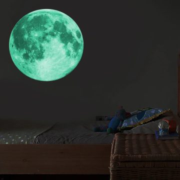 Luminous Moon Wall Sticker for Bedroom and Nursery