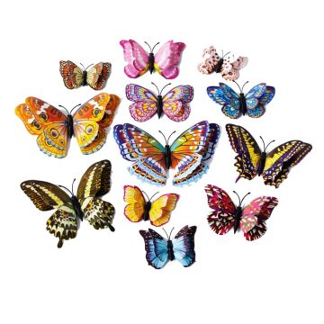 3D Luminous Butterfly Wall Stickers - Double-Wing PVC Home & Event Decor