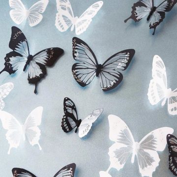 3D Crystal Butterfly Wall Stickers Colorful Home Decor Art