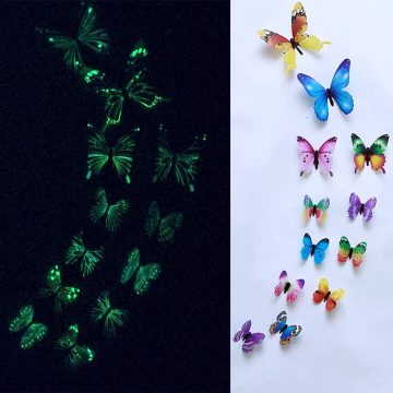 Luminous 3D Butterfly Wall Stickers Glow Effect Home Decoration