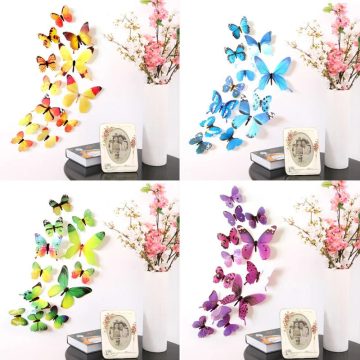 3D Butterfly Wall Stickers Multicolor Home & Party Decoration