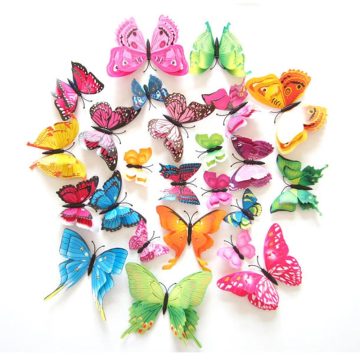 3D Butterfly Wall Stickers Wedding Decor and Fridge Magnets