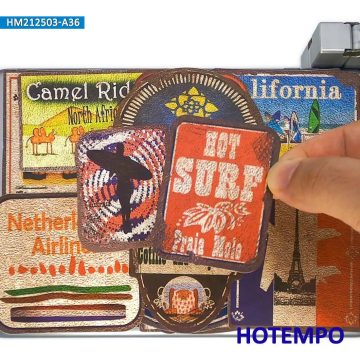 Retro Travel Poster Stickers - Vintage Rust Erosion Style for Laptop Luggage Phone