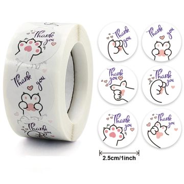 Festive Thank You Seal Stickers - DIY Decoration Sealing Labels