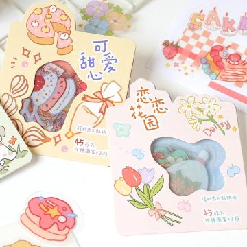 Floral Ribbon & Dog Decorative Stickers DIY Scrapbook & Journal Use