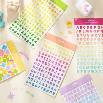 Kawaii Alphabet and Number Stickers for Scrapbooking and Journals