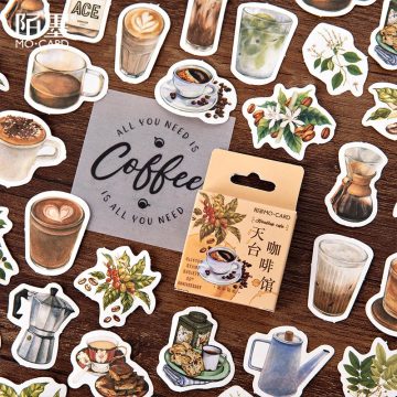 Vintage Coffee Shop Stickers - Scrapbook & Journal Set
