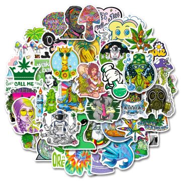 Psychedelic Weed Relaxation Sticker Pack