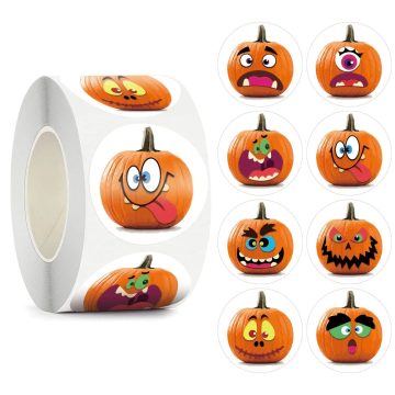 Halloween Pumpkin and Ghost Stickers for Packaging and Gifts