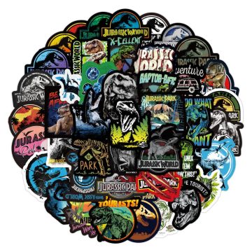 Jurassic Park Dinosaur Stickers - Cartoon Decal Pack