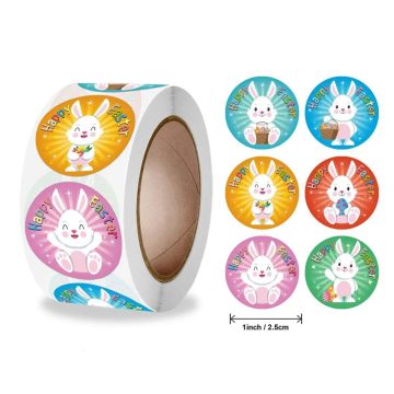 Easter Party Stickers - Adhesive Decor for Gifts, Packages, Envelopes