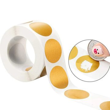 Golden Round Scratch Off Stickers for DIY Games and Crafts