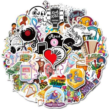Punk Rock Band Stickers - Music Graffiti Decals for Luggage Skateboard