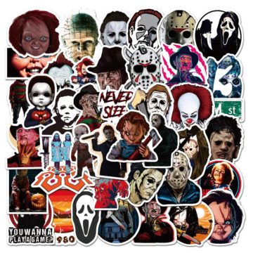 Halloween Horror Characters Graffiti Stickers - Waterproof for Luggage & Tech