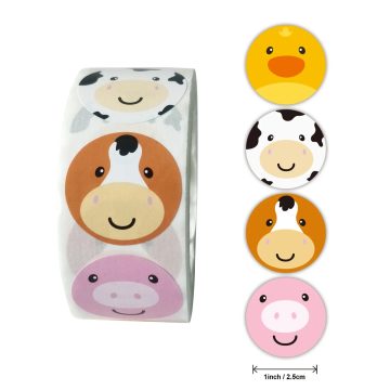 Cartoon Animal Stickers for School Rewards and Kids Toys