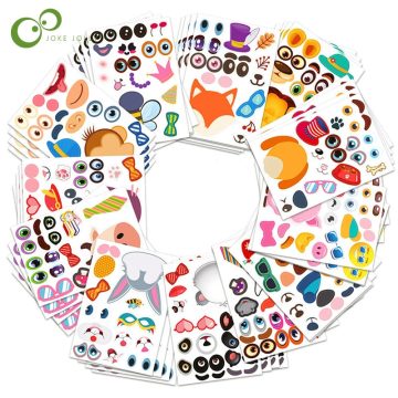 Animal Face Mix-and-Match Stickers DIY Educational Toy for Kids
