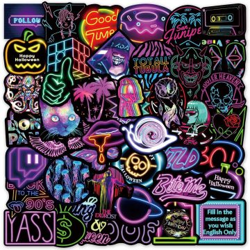 Neon Sign Art Sticker Pack